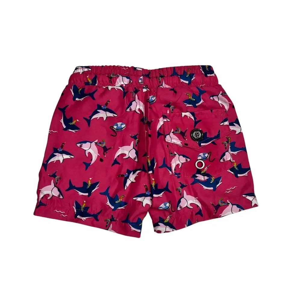 NWT Blue Quail 2T Great White Rodeo Swim Trunks